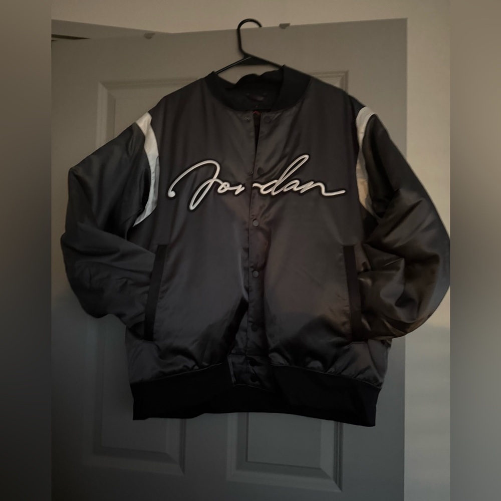 Jordan Black and Gray Bomber Jacket